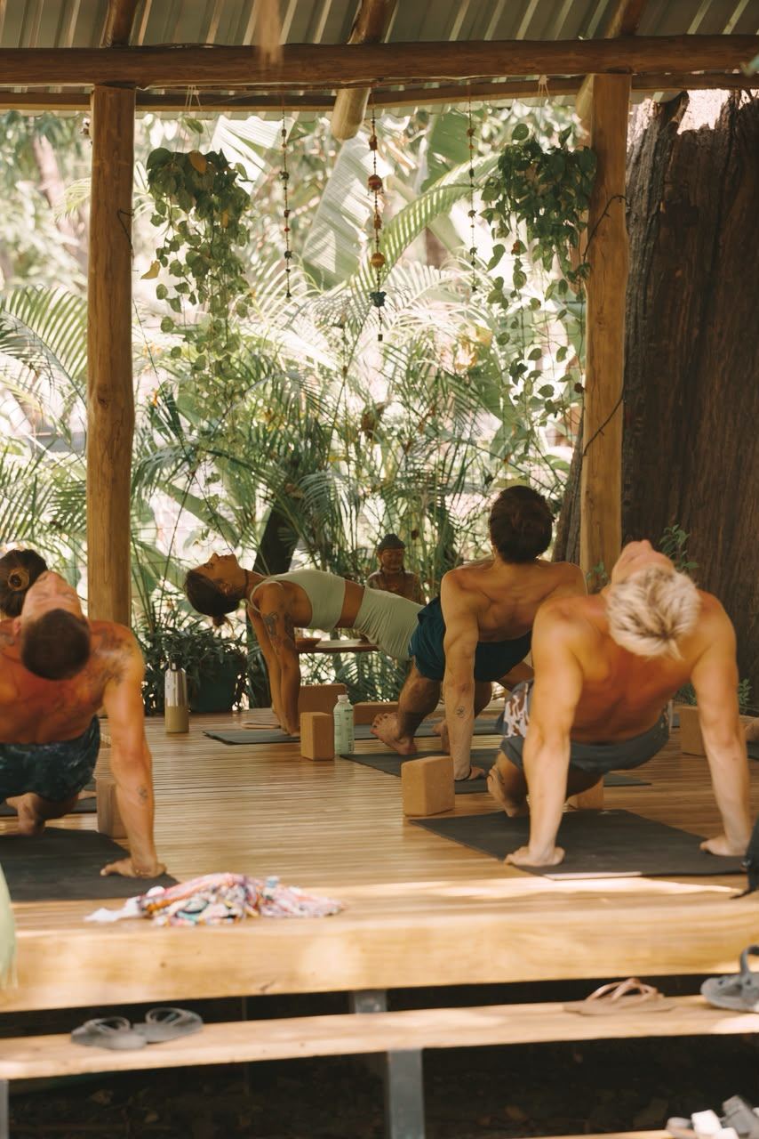 Group yoga class in Santa Teresa