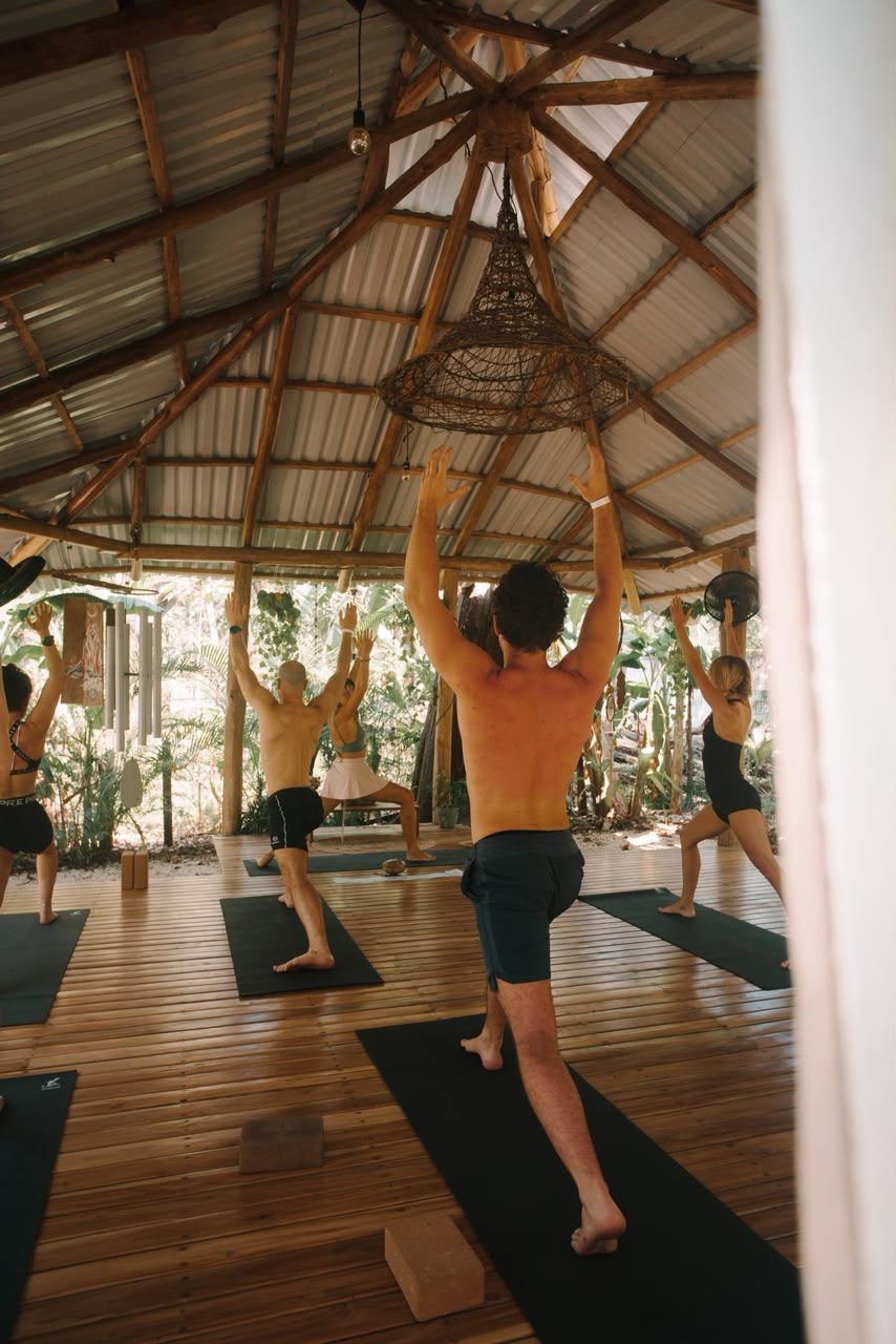 Yoga class at Al Deck, Santa Teresa